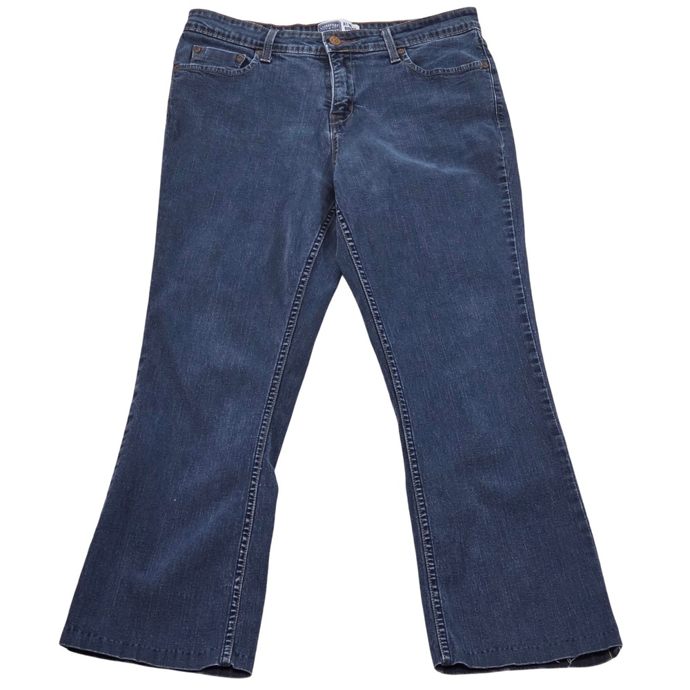 Signature Levi Strauss & Co. Womens Blue Denim At‎ Waist Bootcut Jeans Size 12